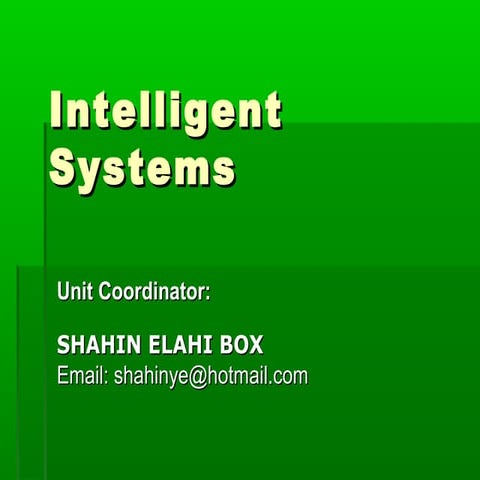 Intelligent system by SHAHIN ELAHI BOX