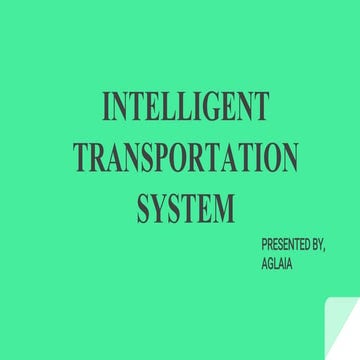 Intelligent transportation system