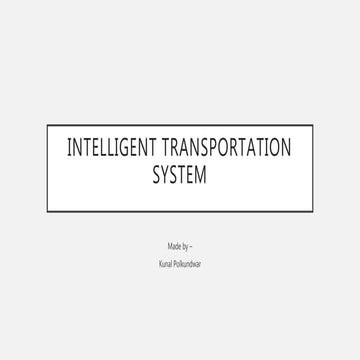 Intelligent transportation system