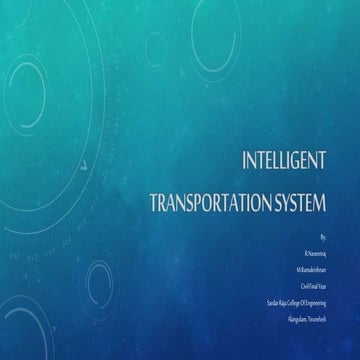 Intelligent transportation system 