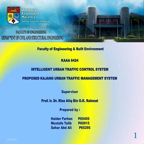 Intelligent urban traffic control system