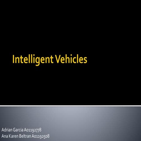 Intelligent Vehicles