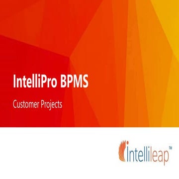 IntelliPro BPMS - Reference Customer Implementation Guide