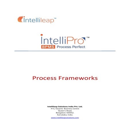 IntelliPro BPMS - Process Frameworks