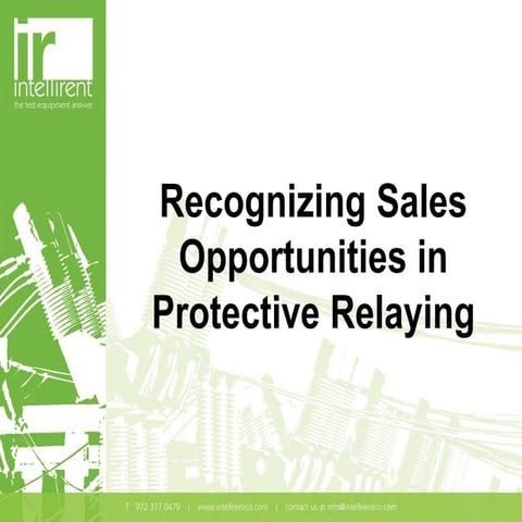 Recognizing Sales Opportunities in Protective Relaying