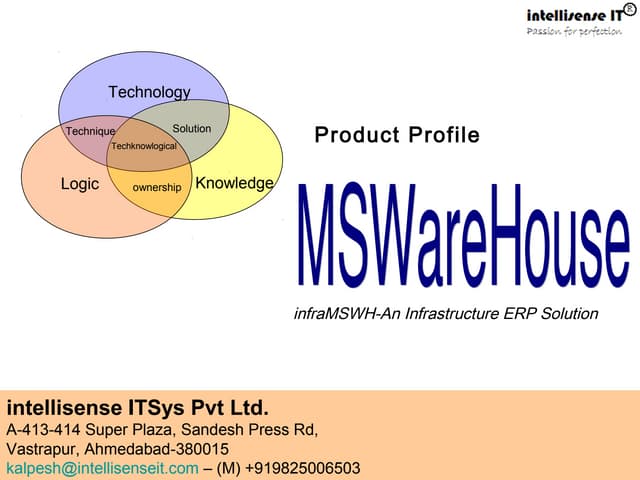 IntellisenseIT infraMSWH (Construction ERP)