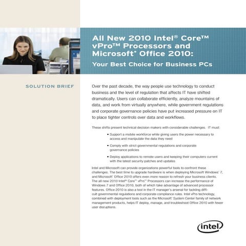 Intel - Office 2010 Solution Brief