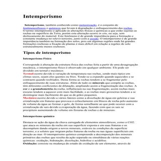 Intemperismo