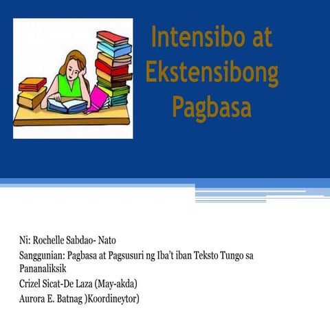 Intensibo at ekstensibong pagbasa