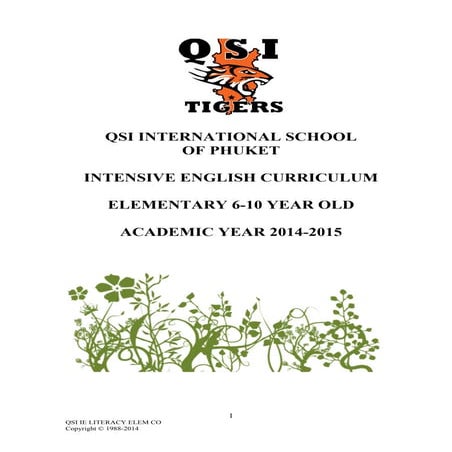 Intensive English Curriculum - Elementary