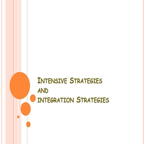 Intensive & integration strategies....mine