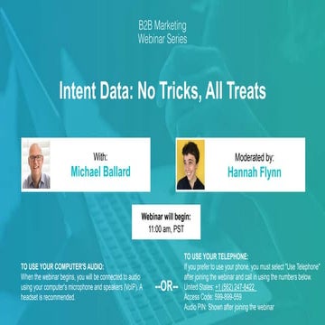 Trends in B2B Marketing: Intent Data: No Tricks, All Treats