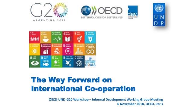 The Way Forward on International Co-operation