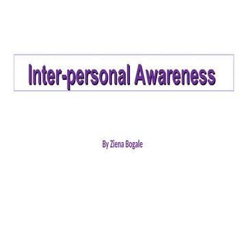 Inter-personal Awareness for office work