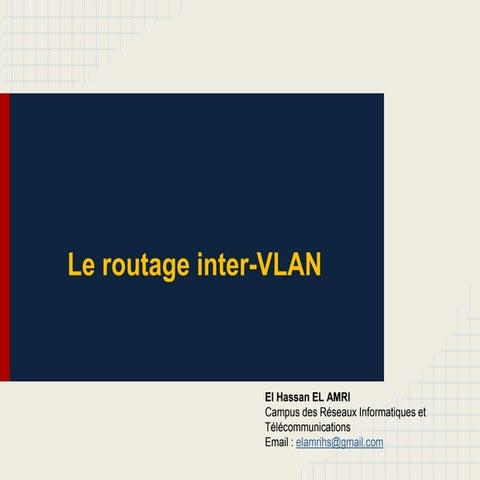 Cours routage inter-vlan