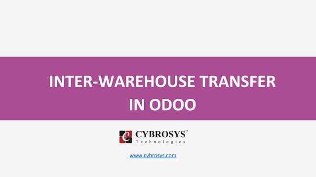 Inter warehouse transfer in odoo