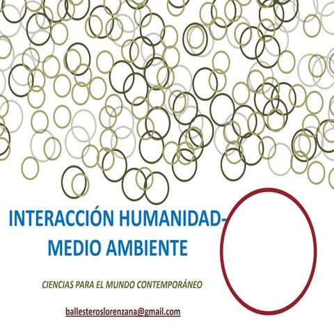 Interacción humanidad medio ambiente