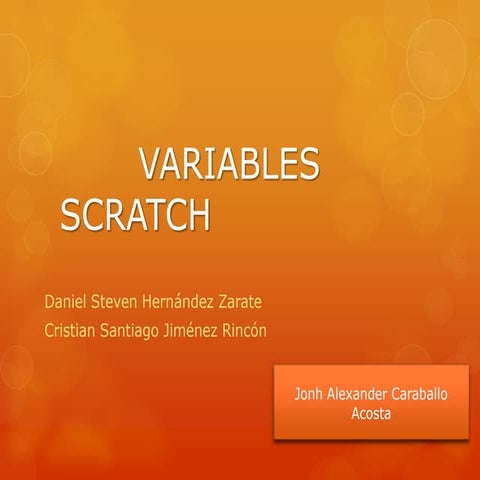 Variables scratch | PPTX