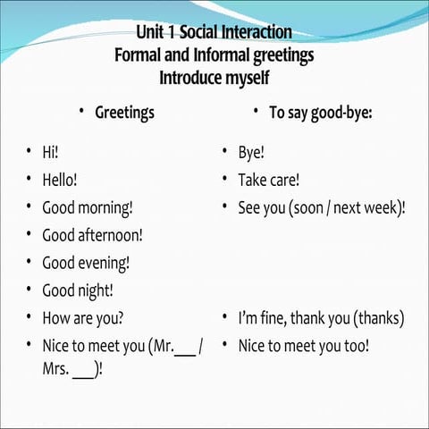 DIAPOSITIVAS DE APOYO DE INTERACCIÓN INICIAL AL INGLES.