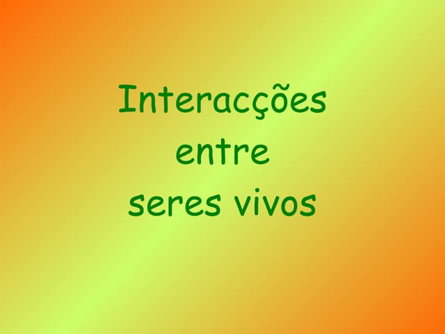 Interacções entre seres vivos