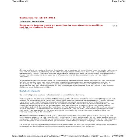 Interaction between Man and Machine in the digital factory