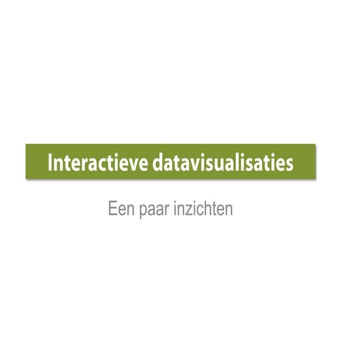 Interactieve datavisualisaties