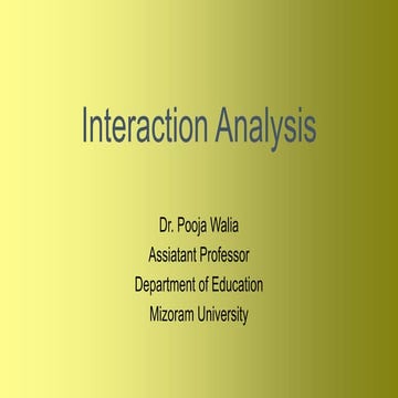Flander's Interaction Analysis