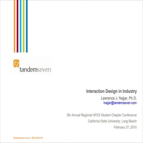 Interaction design in industry