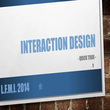 Interaction design quick tour 1