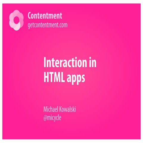 Introduction to HTML5 magazine apps