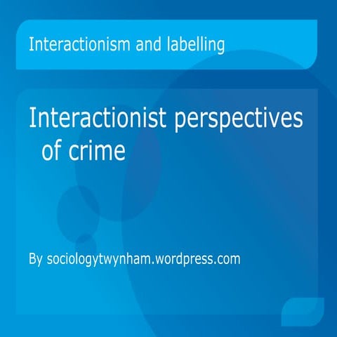 Interactionist perspective