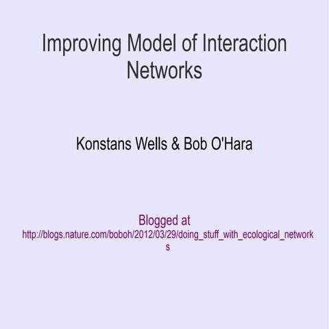 Interaction networks