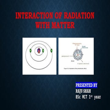 Interaction of radiation with matter | PPTX