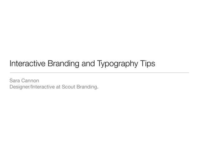 Interactive Branding Web Type Tips.Key
