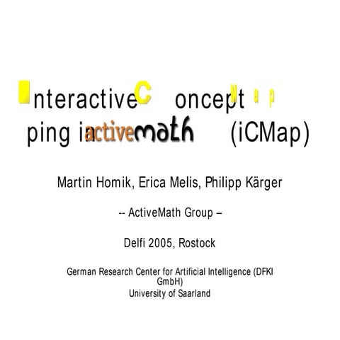 Interactive Concept Mapping in ActiveMath (iCMap)