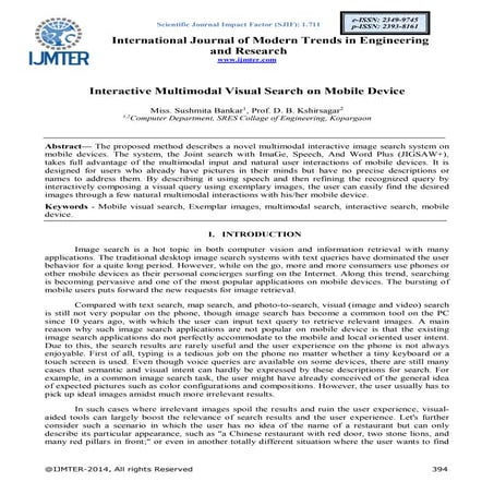 Interactive Multimodal Visual Search on Mobile Device