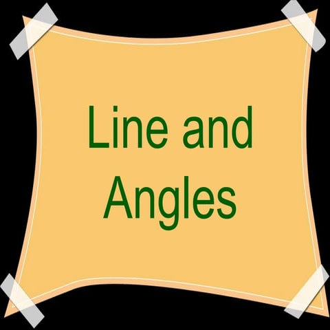 Interactive activity for lines and angle