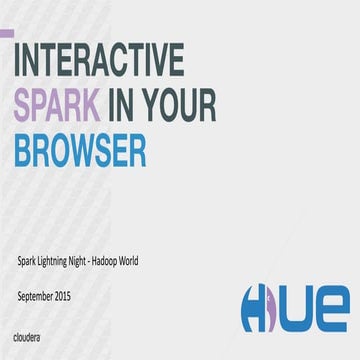 Interactive Apache Spark in Your Browser
