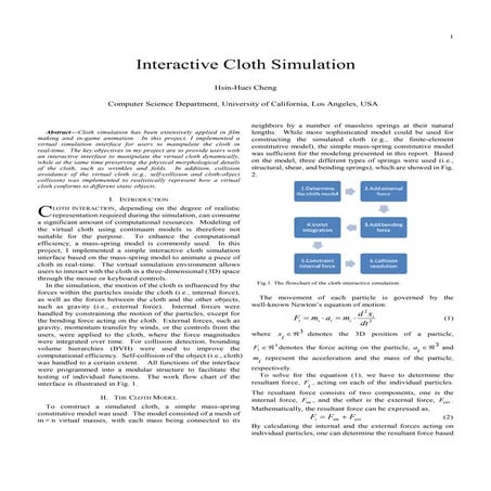 Interactive Cloth Simulation