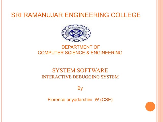Interactive debugging system