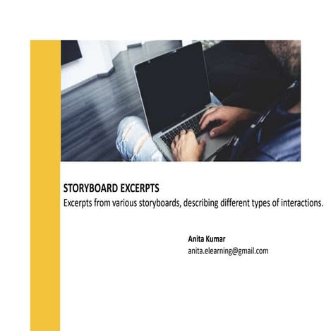 Interactive elements   storyboard