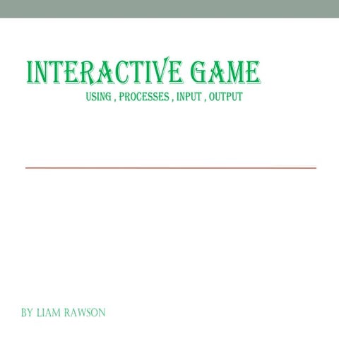 Interactive game