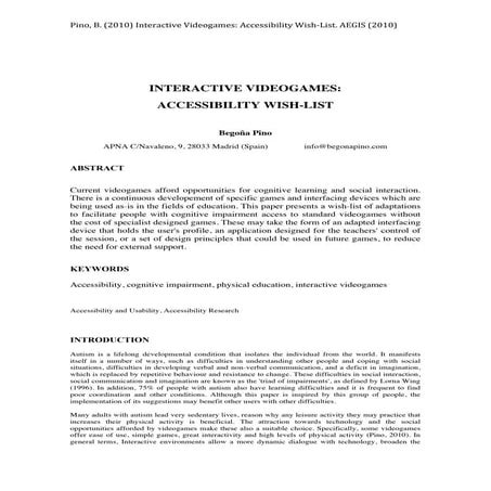 Interactive games accessibility begonapino-com