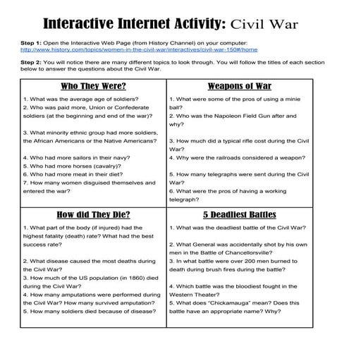 Notes on the american civil war | DOCX
