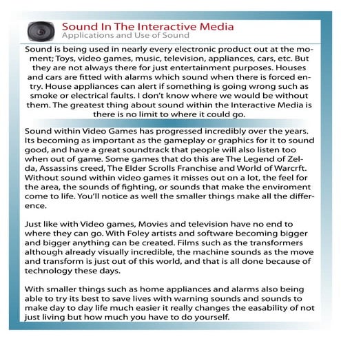 Interactive media Brief