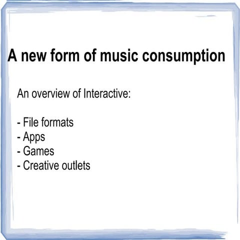 Interactive Music Presentation - Future Music Camp 2010