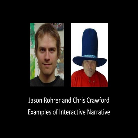 Interactive Narrative - Jason Rohrer and the Authorial Role