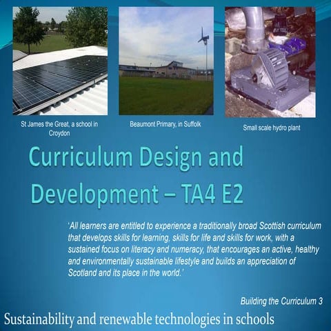 Sustainability and renewable technologies