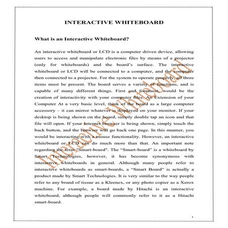 Interactive white board