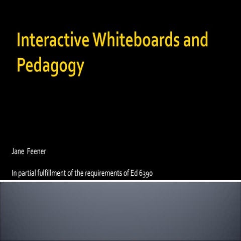 Interactive whiteboards and pedagogy2003 | PPT